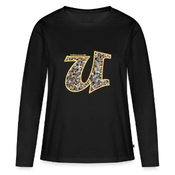 unknowns.de yellow avatar - Frauen Premium Bio Langarmshirt - Schwarz - Vorne - Julia (174cm)