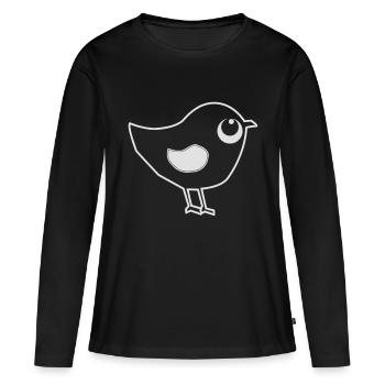 Ulmer Spatz - Frauen Premium Bio Langarmshirt - Schwarz - Vorne - Julia (174cm)