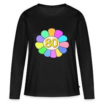 Birthday 80th birthday - Women's Premium Organic Long Sleeve Shirt - black - Front - Julia (174cm)