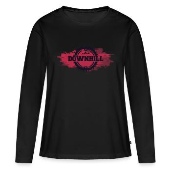 Chemise Downhiller Cadeau Downhill - T-shirt manches longues Premium bio Femme - noir - Devant - Julia (174cm)