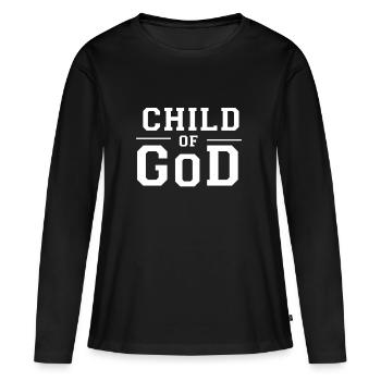 child of god - Women's Premium Organic Long Sleeve Shirt - black - Front - Julia (174cm)