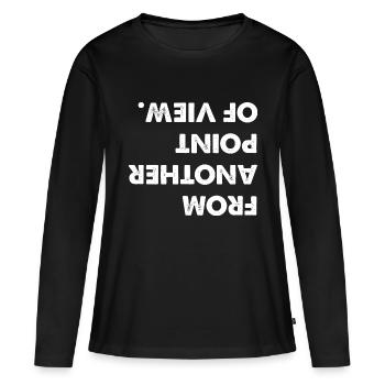 D'un autre point de vue - T-shirt manches longues Premium bio Femme - noir - Devant - Julia (174cm)