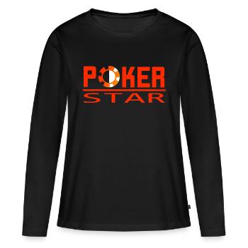 poker star - Frauen Premium Bio Langarmshirt - Schwarz - Vorne - Julia (174cm)