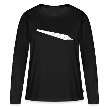 Joint - Frauen Premium Bio Langarmshirt - Schwarz - Vorne - Julia (174cm)