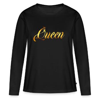 Queen - Women's Premium Organic Long Sleeve Shirt - black - Front - Julia (174cm)