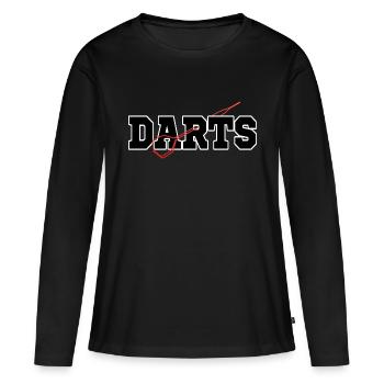 Fléchettes Fléchettes Fléchettes - T-shirt manches longues Premium bio Femme - noir - Devant - Julia (174cm)