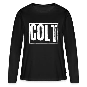 COLT arme à feu USA far west western - T-shirt manches longues Premium bio Femme - noir - Devant - Julia (174cm)