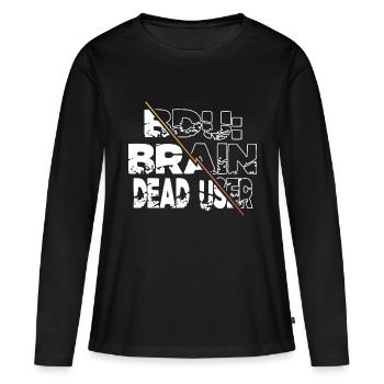 dictons codage idée cadeau pirater la boîte crypter - T-shirt manches longues Premium bio Femme - noir - Devant - Julia (174cm)