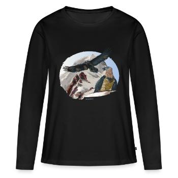 Parc national des vautours nus Berchtesgaden - T-shirt manches longues Premium bio Femme - noir - Devant - Julia (174cm)