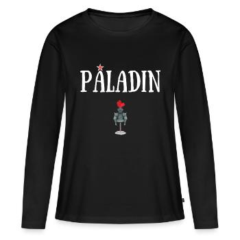 PALADIN PERSONNGE JDR ARMURE - T-shirt manches longues Premium bio Femme - noir - Devant - Julia (174cm)