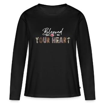 Musique country Rural Landei Country Musicien Maman - T-shirt manches longues Premium bio Femme - noir - Devant - Julia (174cm)