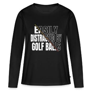 Golfbag GolfLove GolfGift Puter Golfmom - T-shirt manches longues Premium bio Femme - noir - Devant - Julia (174cm)