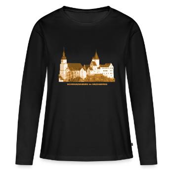 Château de Schwarzenberg Eglise Erzgebirge Saxe - T-shirt manches longues Premium bio Femme - noir - Devant - Julia (174cm)
