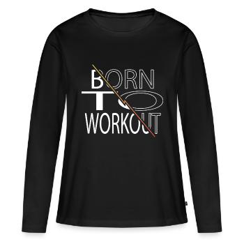 Humour Blanc Défensif Impressionnant Bday Dictons - T-shirt manches longues Premium bio Femme - noir - Devant - Julia (174cm)