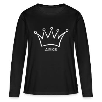 Klassische Archen - Frauen Premium Bio Langarmshirt - Schwarz - Vorne - Julia (174cm)