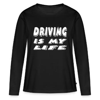 Auto - Frauen Premium Bio Langarmshirt - Schwarz - Vorne - Julia (174cm)