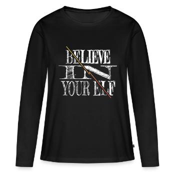 birthday present idea christmas present - Women's Premium Organic Long Sleeve Shirt - black - Front - Julia (174cm)