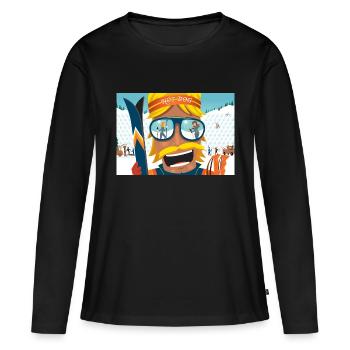 Hot Dogger - Mogul Skier - T-shirt manches longues Premium bio Femme - noir - Devant - Julia (174cm)