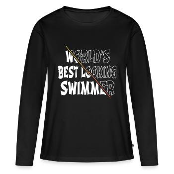 maillot de bain moniteur de natation - T-shirt manches longues Premium bio Femme - noir - Devant - Julia (174cm)
