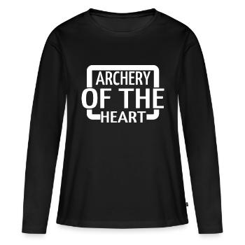 Intimité émotionnelle Pratique du tir à l’arc - T-shirt manches longues Premium bio Femme - noir - Devant - Julia (174cm)