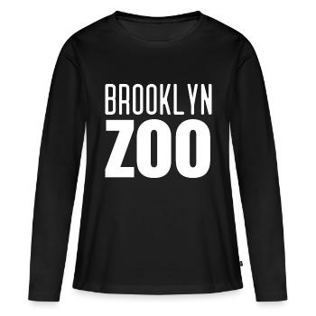 Brooklyn zoo - T-shirt manches longues Premium bio Femme - noir - Devant - Julia (174cm)