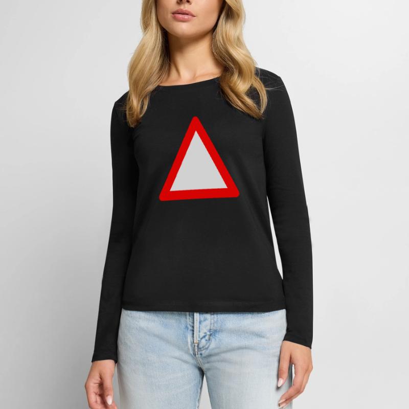 Blank Warning Triangle Women's Premium Organic Long Sleeve Shirt