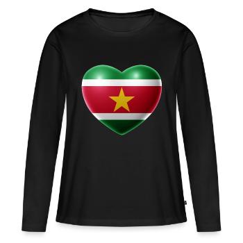 Heart (Suriname) - Women's Premium Organic Long Sleeve Shirt - black - Front - Julia (174cm)