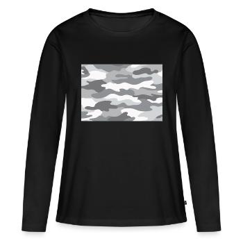 camouflage de neige - T-shirt manches longues Premium bio Femme - noir - Devant - Julia (174cm)