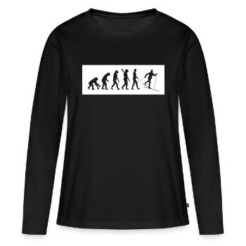ski de fond ski de fond ski de fond - T-shirt manches longues Premium bio Femme - noir - Devant - Julia (174cm)
