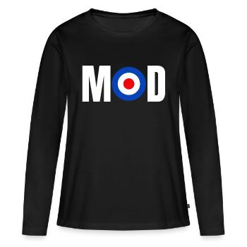 Mod - Frauen Premium Bio Langarmshirt - Schwarz - Vorne - Julia (174cm)