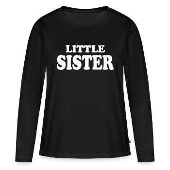 petite soeur Petite sœur - T-shirt manches longues Premium bio Femme - noir - Devant - Julia (174cm)