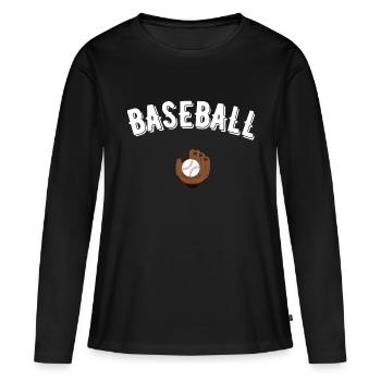 baseball - T-shirt manches longues Premium bio Femme - noir - Devant - Julia (174cm)