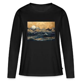 Paysage de Dante - T-shirt manches longues Premium bio Femme - noir - Devant - Julia (174cm)