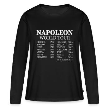 Tour du monde Napoléon Bonaparte - T-shirt manches longues Premium bio Femme - noir - Devant - Julia (174cm)