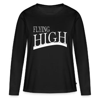 aircraft navigation present idea free-flying - Frauen Premium Bio Langarmshirt - Schwarz - Vorne - Julia (174cm)