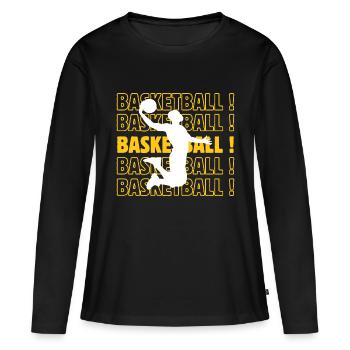 Basketball Basketball Basketball Basketball - Frauen Premium Bio Langarmshirt - Schwarz - Vorne - Julia (174cm)