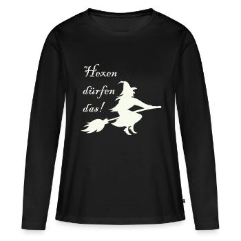 Witches are allowed to do that - Women's Premium Organic Long Sleeve Shirt - black - Front - Julia (174cm)
