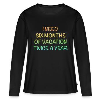 Vacation - Women's Premium Organic Long Sleeve Shirt - black - Front - Julia (174cm)