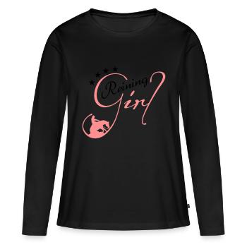 Reining Girl - Frauen Premium Bio Langarmshirt - Schwarz - Vorne - Julia (174cm)
