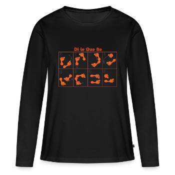 salsa - T-shirt manches longues Premium bio Femme - noir - Devant - Julia (174cm)