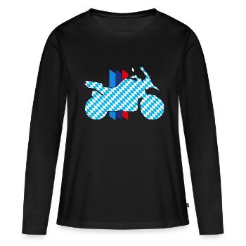 Bavarian Motorsport GS - T-shirt manches longues Premium bio Femme - noir - Devant - Julia (174cm)