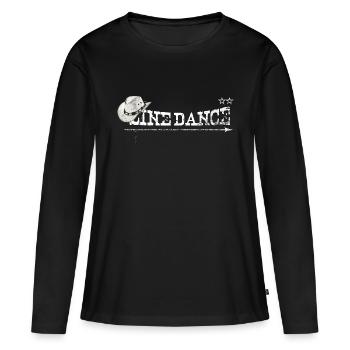 linedance - Frauen Premium Bio Langarmshirt - Schwarz - Vorne - Julia (174cm)