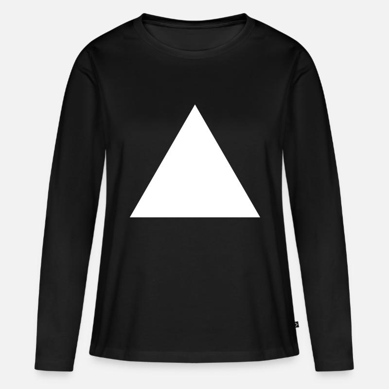 Dreieck - Frauen Premium Bio Langarmshirt - Schwarz