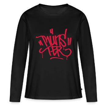 Münster Graffiti Ultras Conception - T-shirt manches longues Premium bio Femme - noir - Devant - Julia (174cm)