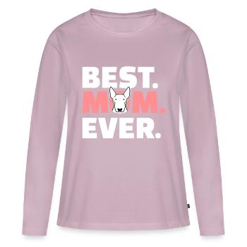 Bullterrier - Frauen Premium Bio Langarmshirt - Altrosa - Vorne - Julia (174cm)