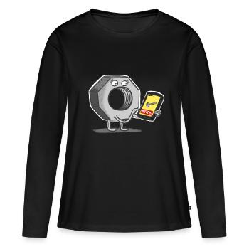 Match - Women's Premium Organic Long Sleeve Shirt - black - Front - Julia (174cm)