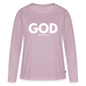 God Not Found - Women's Premium Organic Long Sleeve Shirt - dusky pink - Front - Julia (174cm)
