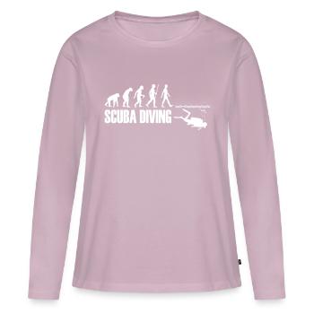 Evolution Scuba Diving - T-shirt manches longues Premium bio Femme - rose poudré - Devant - Julia (174cm)
