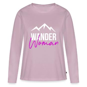 Wandern - Frauen Premium Bio Langarmshirt - Altrosa - Vorne - Julia (174cm)