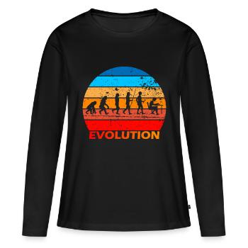 Evolution de l’informatique informatique Informatique Computer Science Computer Nerds - T-shirt manches longues Premium bio Femme - noir - Devant - Julia (174cm)